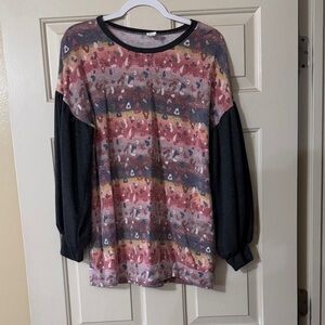 Multicolor Patterned Women's Top